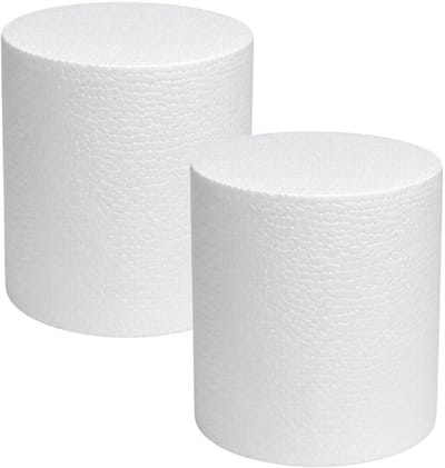 Piepschuim vormen - cilinder - 2x - D15 x L20 cm - styropor hobby / DIY vorm - basis knutselfiguren