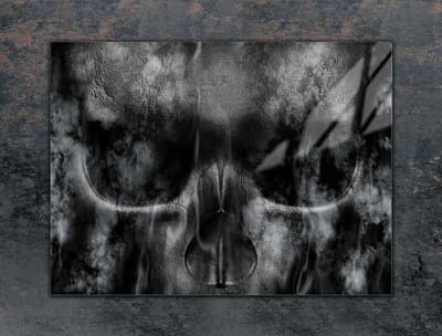 TMK ArtDeko Serie - Veiligheidsglas Kookplaat Bescherming - 70x52 cm - Czaszka Design