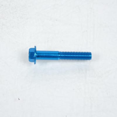 Vis hexagonale 8mm M6 pas 100 35mm anodisé Bleu 3AS Racing pour moto Neuf