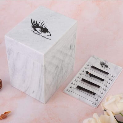 Wimper Opbergdoos - Wimperkoffer Make-up - Wimpers Organiseren - 5 Lagen Ontwerp - 10 x 8 x 131 cm - Marmer