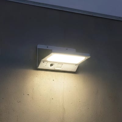 Solar wandlamp buiten 'Stuttgart' - RVS - Met bewegingsmelder - Tuinverlichting op zonne-energie - 3 verschillende lichtstanden