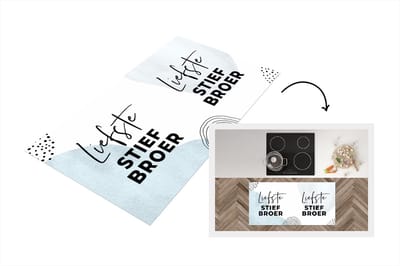 Keukenloper - Loper keuken - Quotes - Broer - Blauw - 120x60 cm - Keukenloper vinyl