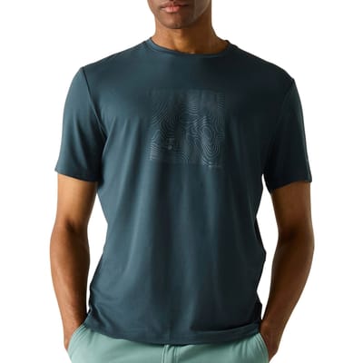 Heren Fingal Stretch T-shirt met korte mouwen en grafische print