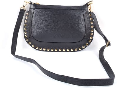 Giuliano lederen schoudertas Luma - Made in Italy - Dames - Zwart
