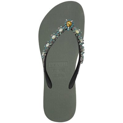 Uzurii | Teenslippers | Dames | Legergroen | Maat 35/36