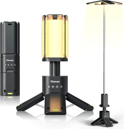 SnelShoppen - Telescopische Oplaadbare Campinglamp 14000mAh LED Multifunctionele Magnetische Lantaarn 6000LM Dimbare Tentlamp IPX5 Waterdicht voor Bui
