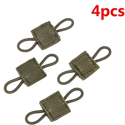 4 stuks tactische uitrustingshouder Molle rugzak gesp karabijnhaak clips webbing houder elastische binding lint gesp voor tactisch vest Army green - 4pcs