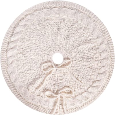 Ynkkvre - Kerstboomrok - Kerstversiering - Kerstkleed - Kerstboomkleed - Diameter 46cm - Polyester Materiaal - Eenvoudige Installatie - Universele Toepassing