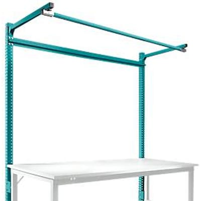 Opbouwframe met giek, Basistafel STANDAARD werktafel/werkbank UNIVERSAL/PROFI, 1750 mm, waterblauw