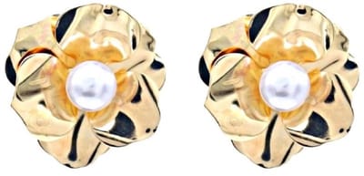 Oorbellen met Parel - 2,5 cm - Goudkleurig