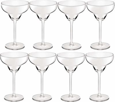 Royal Leerdam Cocktailglazen - 8x - transparant - 300 ml - Margarita - glas- glazen - Cocktails - Cocktailglazen van glas