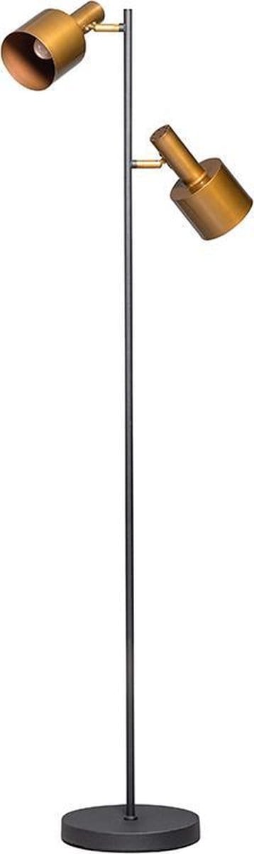 ETH conter - Moderne Vloerlamp | Staande Lamp - 2 lichts - H 1500 mm - Zwart - Woonkamer | Slaapkamer | Keuken