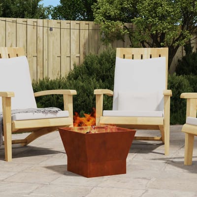 vidaXL - Vuurkom - Roestkleurig - 40 - x - 40 - x - 35 - cm - weervast - staal
