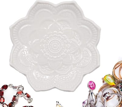 Sieraden Schotel - Ring Houder - Sieraden Opbergen - Creatieve Vorm - 10x10x1cm - Wit