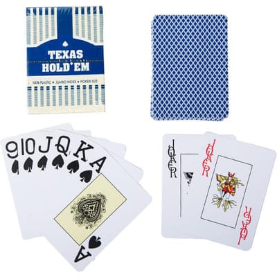 Plastic Speelkaarten Klassiek Eenvoudig Texas Hold'em Jumbo Index Poker Speelkaarten, Voor Bridge Spel Entertainment, Goede Kwaliteit