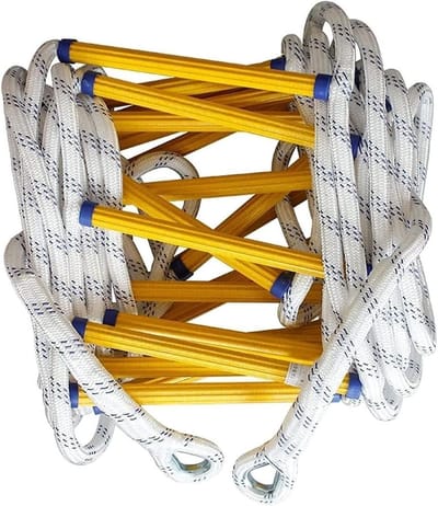 Touwladder Brandtrap - Vluchtladder - Noodsituaties Ontvluchten - Stevige Hars Sporten - 10 Meter - N.v.t.