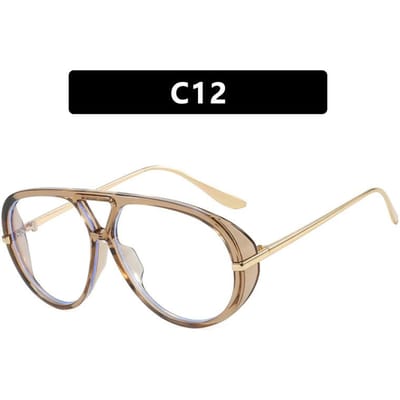 Nieuwe Trend Grote Montuur Zonnebril Mannen Vrouwen Modieuze Buiten Zonnebrillen Trendy UV400 Oogbescherming Bril Schermen beige