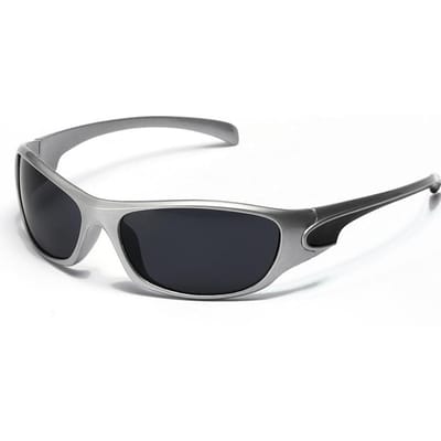 Heren Zilver Y2K Zonnebril Outdoor Fietsen Sport Zonnebril Dames Vintage Shades Trendy Punk Goggle Brillen 2000S Esthetiek as picture black