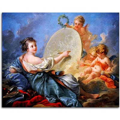 Peinture au Diamant 5D DIY Diamant Rond Complet Ange de l'Art Français Broderie Point de Croix 20X30CM gray