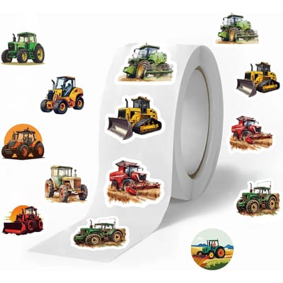 500 pièces/rouleau Autocollants Tracteur Autocollant Récompense Enseignant d'École Autocollant d'Étanchéité pour Décoration de Fête Étiquette Scrapbooking gray