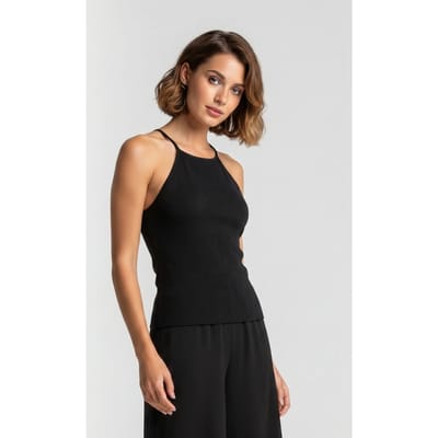 & Other Stories Adrien Tank Top Black Maat: L | Mouwloze Tops Outlet | Dames | Zwart