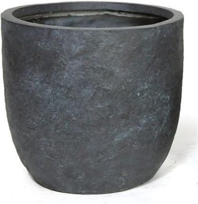 Bloempot Arizona egg pot graphite d25h25 Fiberclay clayfibre MColle...