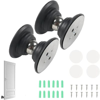 2x Deurstopper - Krachtige Deurvastzetter - Magnetische Deurstop - Deur vast zetten - Deur stopper - Deur dicht gooien - Deursluiting - Deuropenhouder - Voor caravan, camper, boot, lading, veiligheidsdeur - Zwart