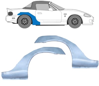 Reparatiepaneel achterspatbord voor Mazda MX-5 1998-2005 NB / Links + Rechts