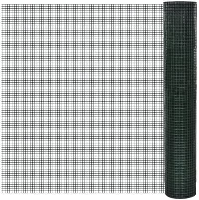 Verzinkt Draadgaas op Rol - 10 x 1 Meter - Maaswijdte 19 x 19 mm - Groen PVC-Gecoat - Volièregaas & Kippengaas - Weerbestendig & Flexibel