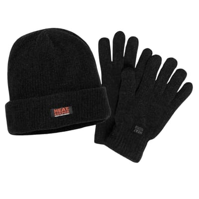 Thermo Muts/Handschoenen dames - Set - Zwart / One Size