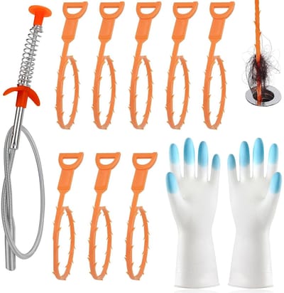 Dailygoods - Superieure Pijpreiniger - Eenvoudige Bediening - Geschikt voor Dunnere Leidingen - Zwart - Ideaal voor Keuken en Douches - Effectief Rioo...