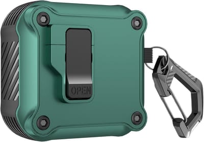 Lock Case voor AirPods 4 - Robuuste Beschermhoes met Veiligheidssluiting en Keychain