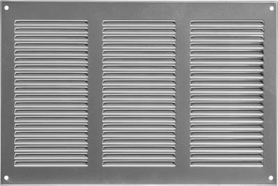 Paneir Airdesigns- metaal-300 X 200 -omgezette rand - opbouw - aanvoer & afvoer  - grijs
