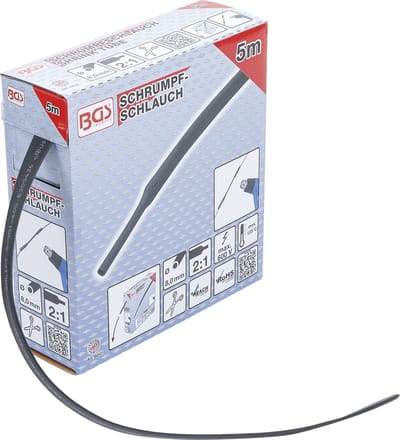 BGS krimpkousdoos zwart Ø 8 mm 5 m - 6852
