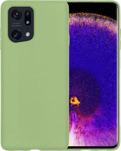 Hoesje - Geschikt voor OPPO Find X5 - Sterk & Shockproof - Siliconen Case - Hoes Cover - Telefoonhoes - Groen