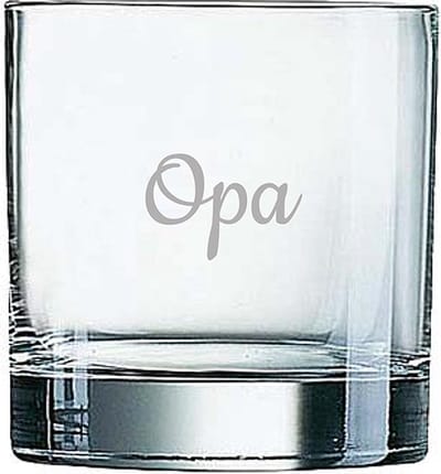 Gegraveerde Whiskeyglas 38cl Opa