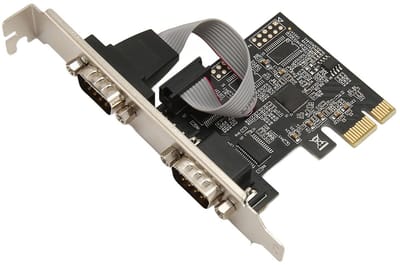 Dailygoody - 2-poorts PCI Express RS232 Seriële Adapterkaart - RS232 Hostcontroller - Volledige grootte - PCIe X1-interface - Desktop-pc - Ondersteunt