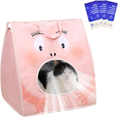Kattentransporttas - Reismand - Comfortabel Reizen - Geïntegreerd Koelvak - 44x42x3 cm - Roze