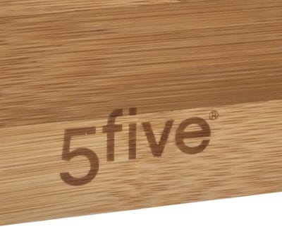 5Five Bestekbak/keuken organizer - Set van 2x stuks - 1 vaks - bamboe - 38 x 8 x 7 cm - lade verdeler