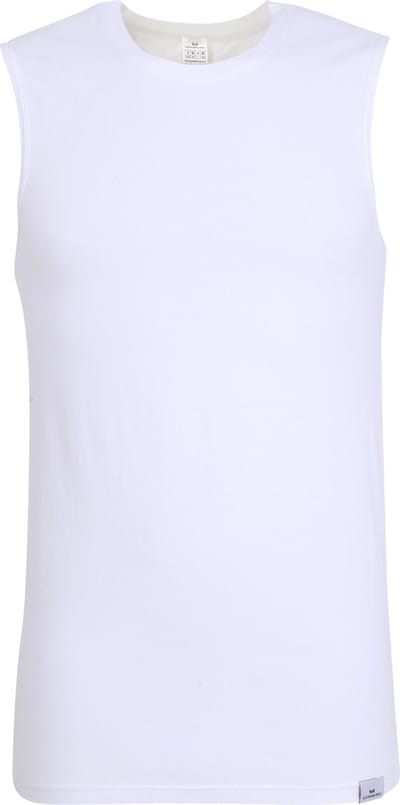 Gotzburg heren shirt mouwloos slim fit O-hals 95/5 (1-pack) - heren ondershirt stretchkatoen - wit
