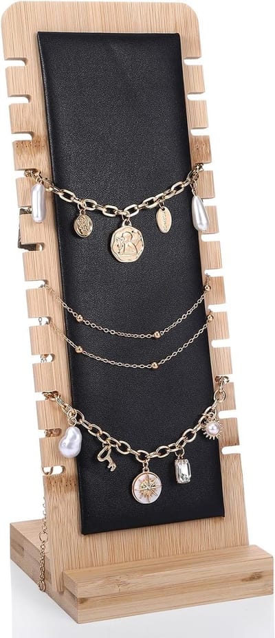 Verticale Sieradenhouder voor Kettingen en Halskettingen, 12 Stuks, Zwart, Perfect voor Organiseren en Opslaan van Sieraden