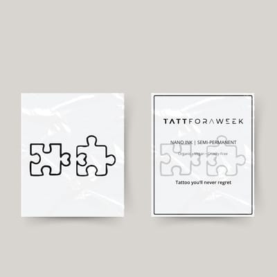 Tijdelijke matching tattoo puzzle | Neptattoo volwassenen | Tijdelijke tattoo voor volwassenen | Temporary tattoo | Plaktattoos voor volwassenen | Neptattoos | Probeer zorgeloos een tattoo | tattforaweek