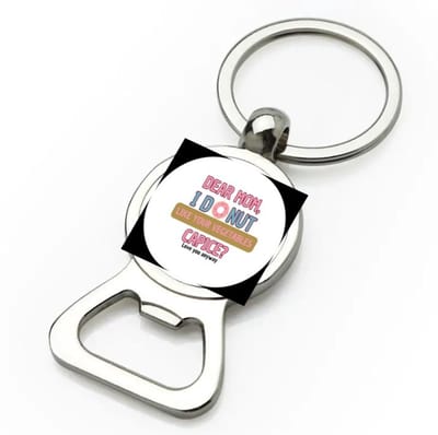 Akyol - dear mom i donut flesopener - Moeder - mama - verjaardagscadeau - verjaardag - cadeau voor mama - cadeau - kado - geschenk - gift - mama artikelen - moederdag - 9 bij 3 cm