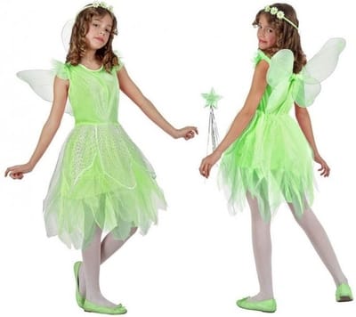 Groene toverfee/elf verkleedset voor meisjes - carnavalskleding - voordelig geprijsd 104