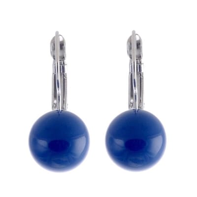 Behave - Oorstekers met Gekleurde Kraal - Blauw