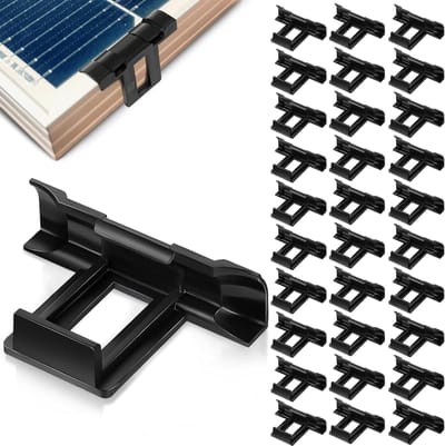 Waterafvoerclips voor zonnepanelen - Mudverwijdering en PVC-module reiniging - Set van 50 zwarte clips van 30 mm voor optimale waterafvoer en onderhoud