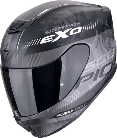 Scorpion Exo-391 Ava Matt Black-Silver - Maat M - Integraal helm - Scooter helm - Motorhelm - Grijs Mat Zwart - Scooterhelmen mannen en vrouwen.