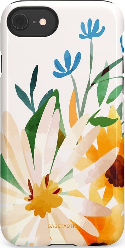 Casetastic Hoesje Geschikt voor Apple iPhone 7/8/SE - Stijlvolle Beschermende Duo-layer Case - Veld vol zon