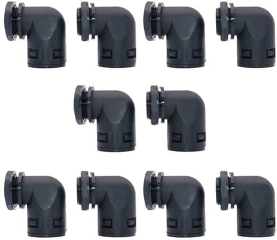 Dailygoods- Golfbuis Connector 90 Graden - 10 Stks - Gegolfde Buis Klemmen - Slang Aansluitingen - Sterke Rekbestendigheid - Eenvoudig te Installeren - Buisconnector