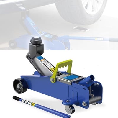 Autokrik - Vloerkrik Hydraulisch - Onderhoud Voertuig - Laag Profiel Ontwerp - 2 Ton Capaciteit - Zwart